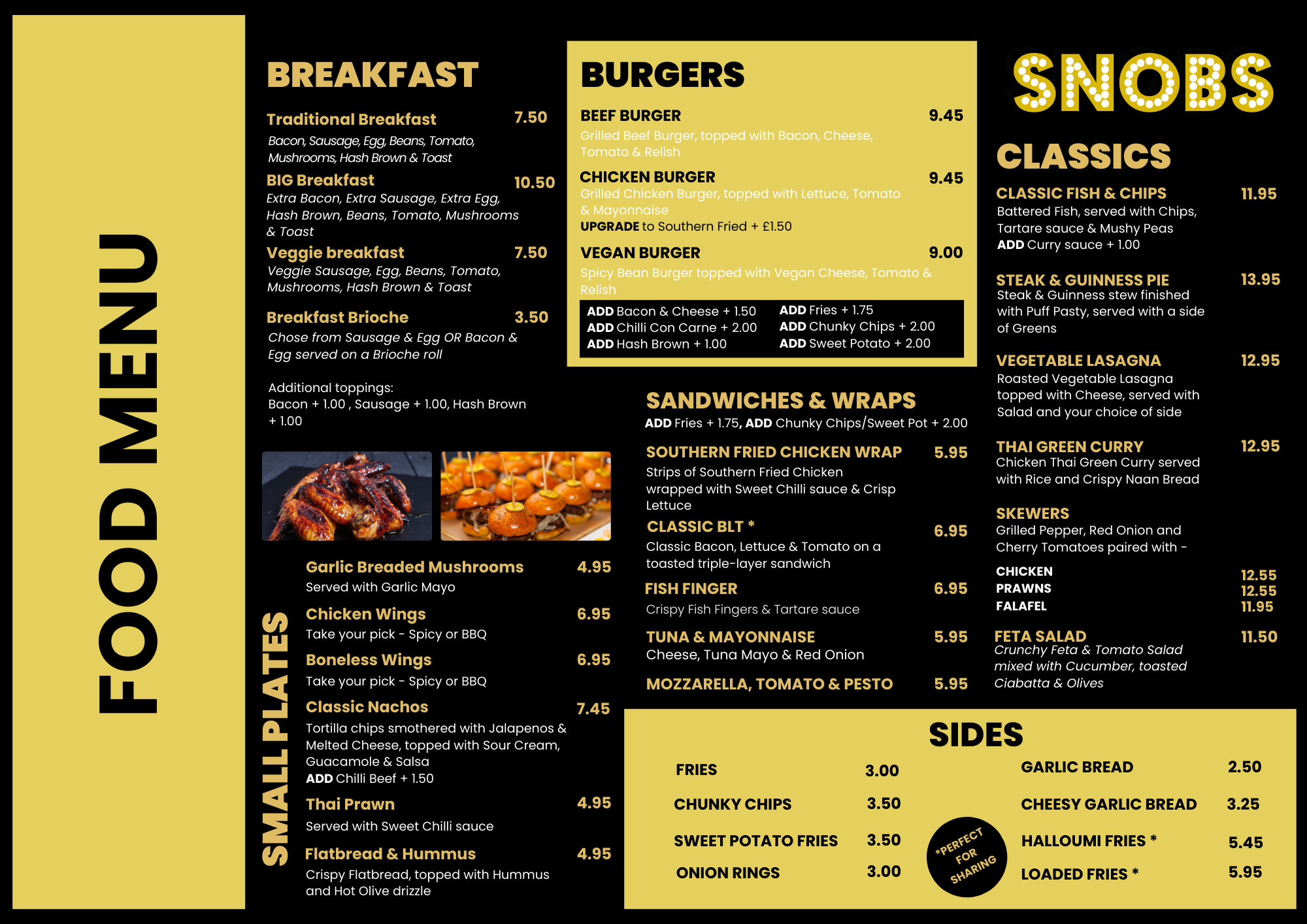 Food | Snobs Birmingham