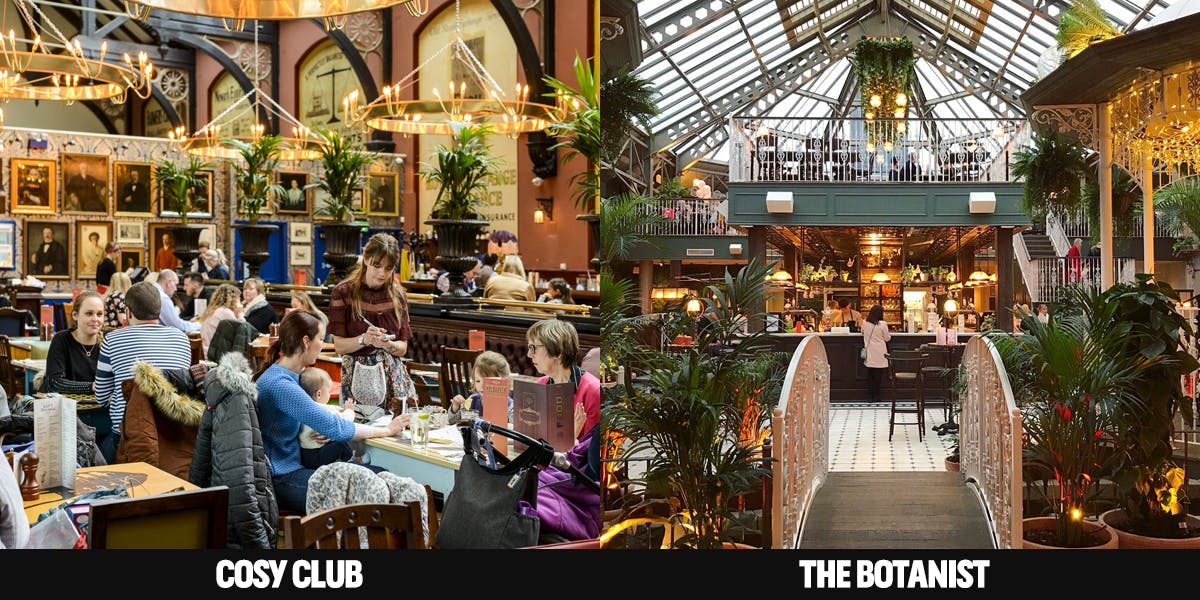Best Restaurants for Coventry Freshers: The Botanist - Cosy Club