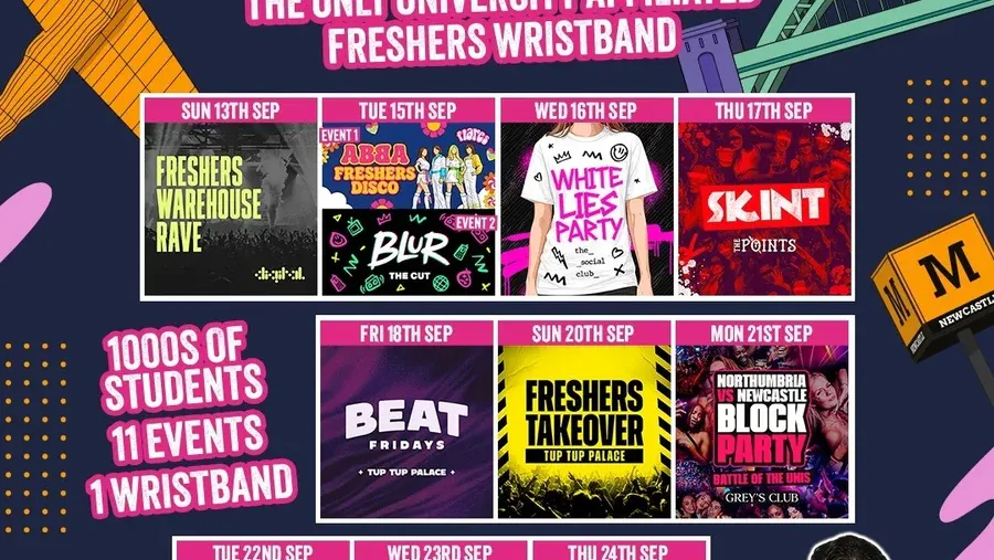 Northumbria University Freshers Wristband