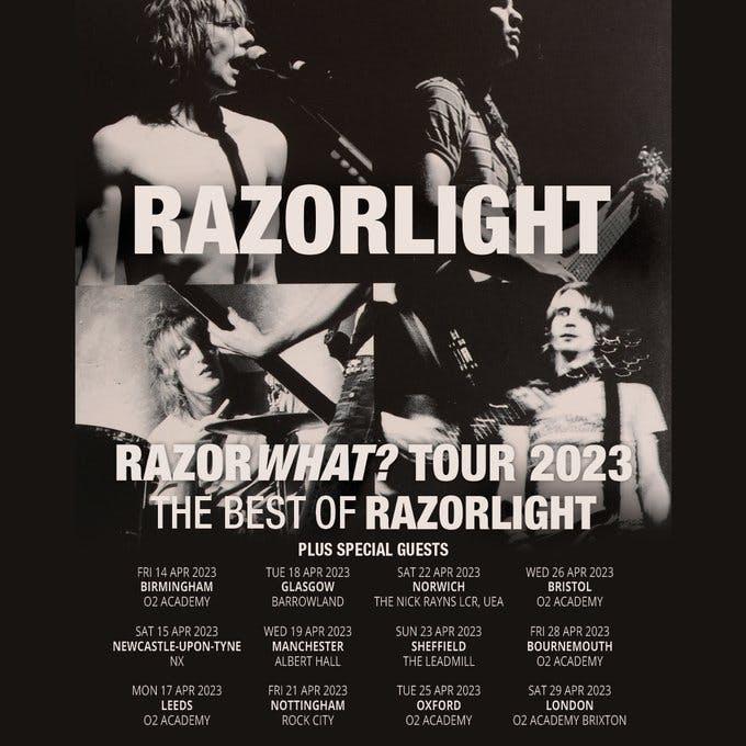 RAZORLIGHT ANNOUNCE NEW ‘BEST OF’ 2023 UK TOUR DATES