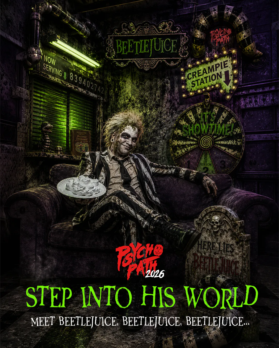 Meet Beetlejuice at Psycho Path