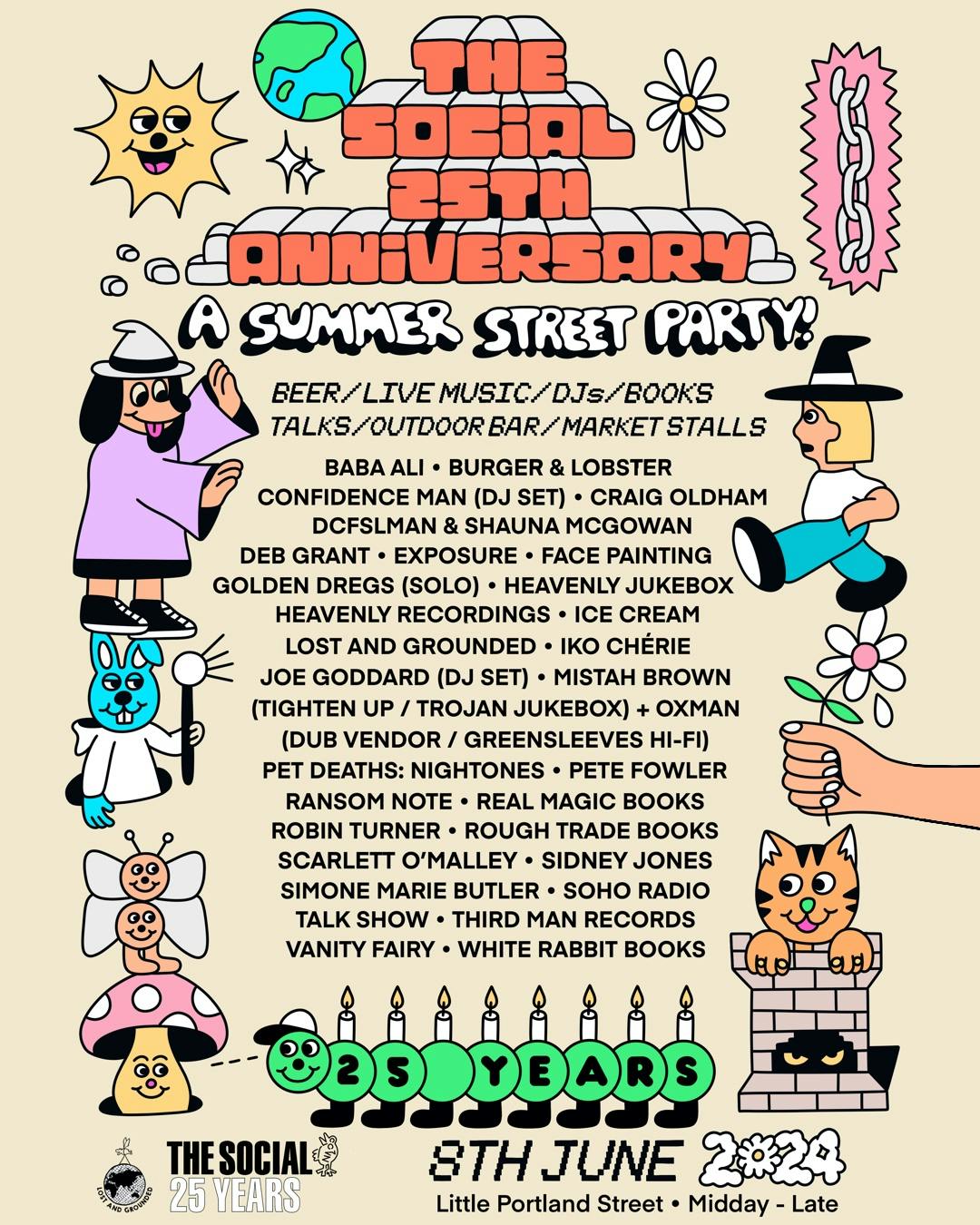 The Social 25th Anniversary: Summer Street Party – 8th June