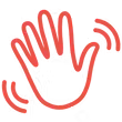 Online and in-person connections icon