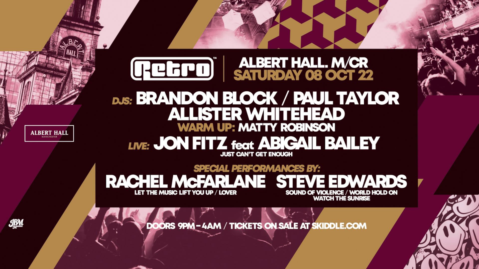 Retro: Brandon Block, Paul Taylor, Allister Whitehead, Matty Robinson, Jon Fitz feat. Abigail Bailey, Rachel McFarlane + Steve Edwards