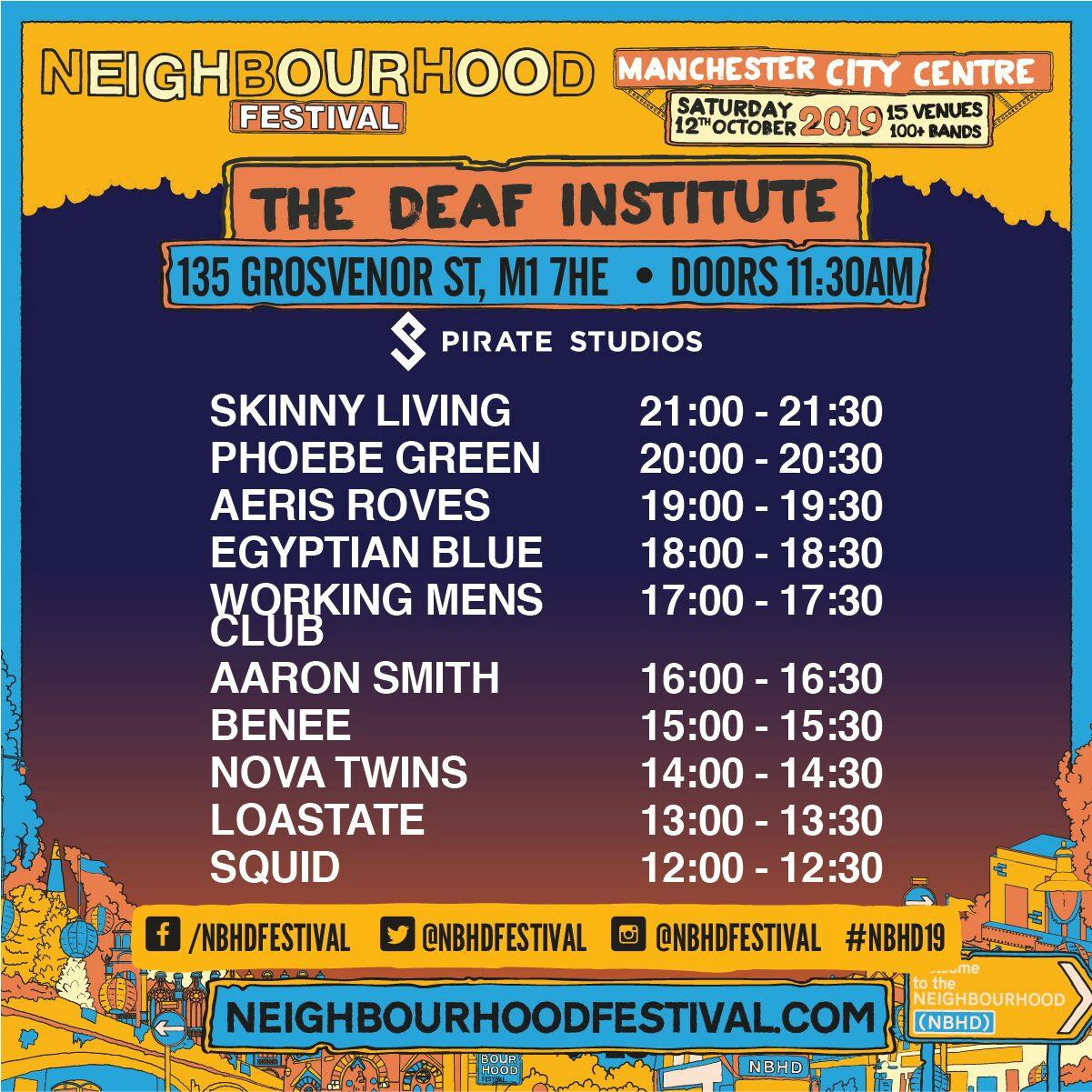 Stage Times: Neighbourhood Festival - The Deaf Institute